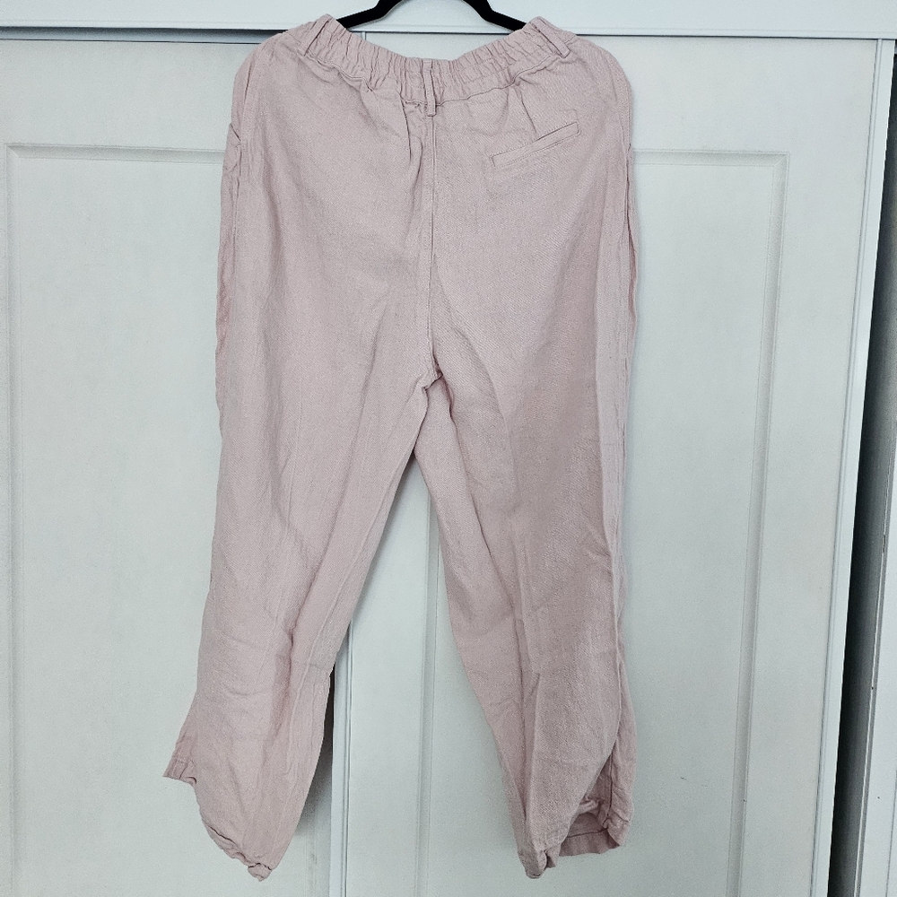 Light pink Zara linen blend pants in Size Medium - Picture 4 of 6